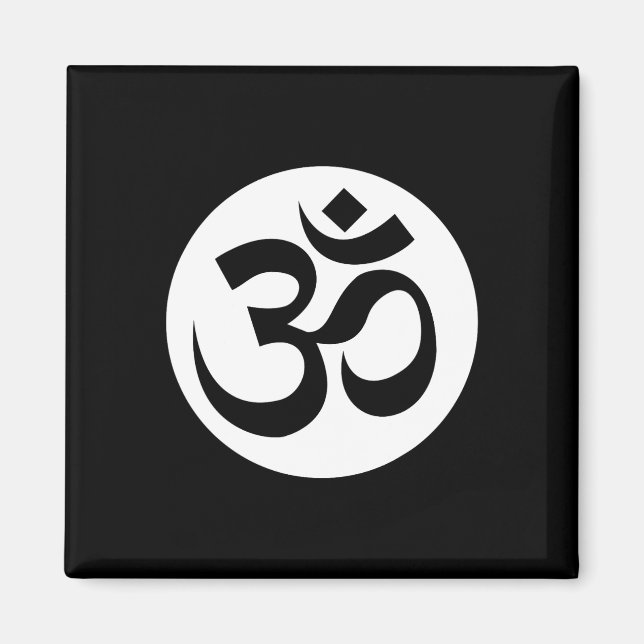 Om Ohm Aum-symbol andlig yoga _3  Magnet (Framsidan)