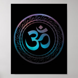 Om Ohm Aum-symbol andlig yoga-gåva _2 Poster