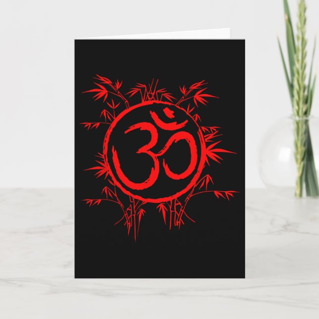 Om Ohm Aum Symbol Spiritual Yoga Gift _1  Kort (Framsida)