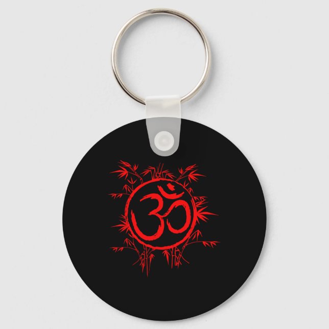 Om Ohm Aum Symbol Spiritual Yoga Gift _1  Nyckelring (Framsida)
