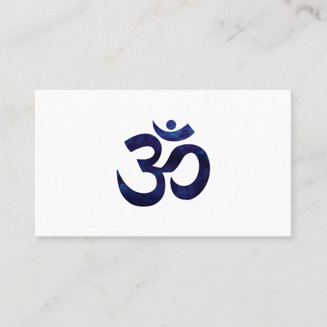 Om Ohm Symbol Sign Yoga Meditation Zen Visitkort (Framsida)