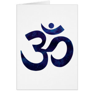 Om Ohm Symbol Tecken Yoga Meditation Zen Tack OBS Kort