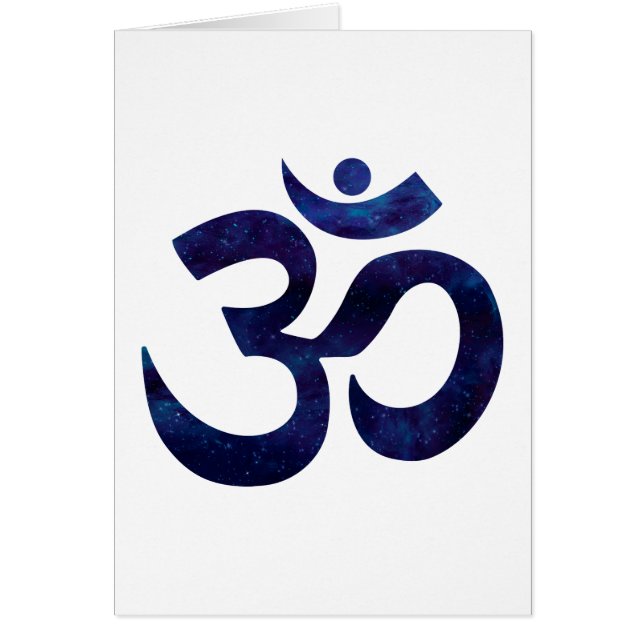 Om Ohm Symbol Tecken Yoga Meditation Zen Tack OBS Kort (Framsidan)
