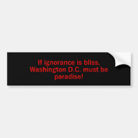 Om okunnighet är känd är Bliss Washington DC