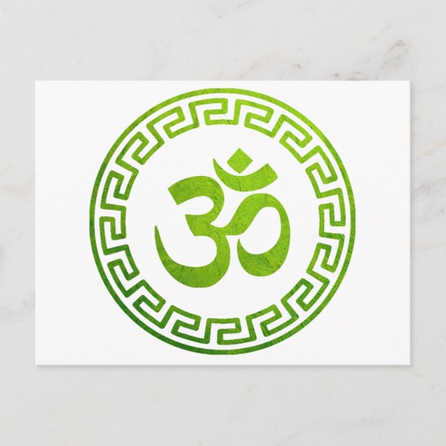 Om, Om Hindu, Om Symbol, Om Logotyp, Aum Vykort (Framsida)