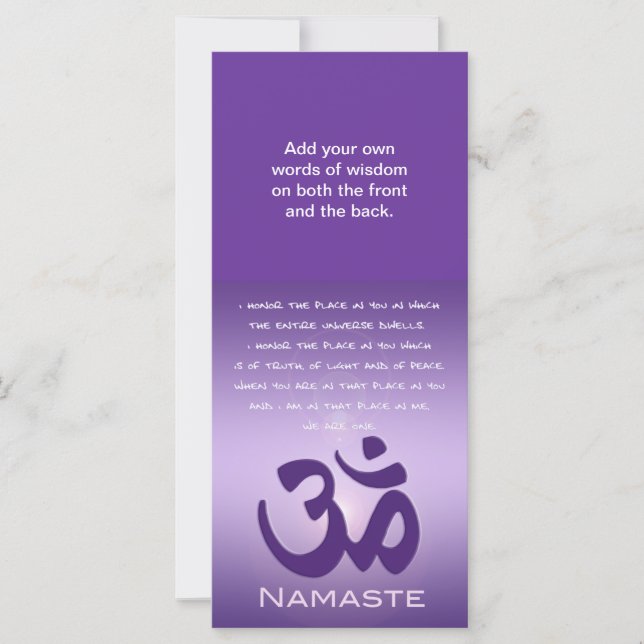 Om på Lila - Namaste (Framsida)