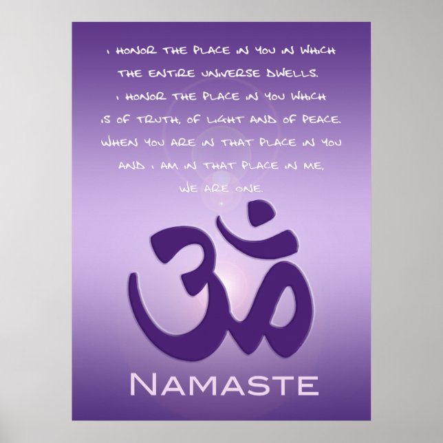 Om på Lila - Namaste Poster (Framsidan)