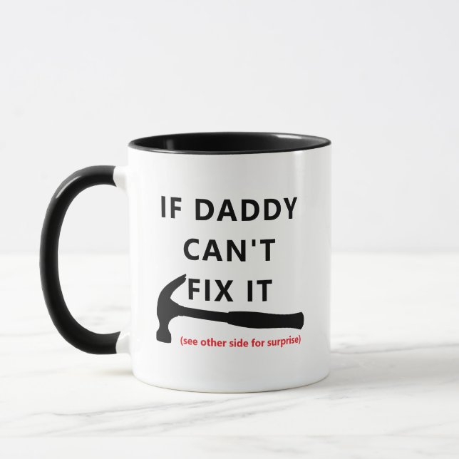 Om Pappa Inte Kan Fixa Det Mugg - Roligt Sarksasti (Vänster)