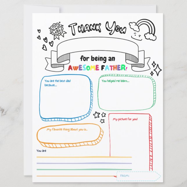 Om Pappa, Tack, Kids Gift för Far (Framsida)