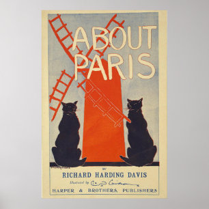 Om Paris Vintage Fransk Travel Poster
