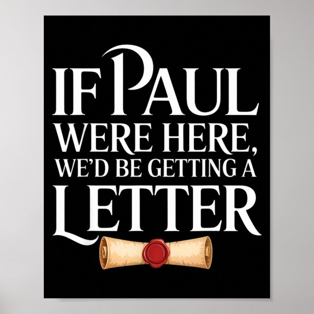 Om Paul här fick ett brev rolig citat Poster (Framsidan)