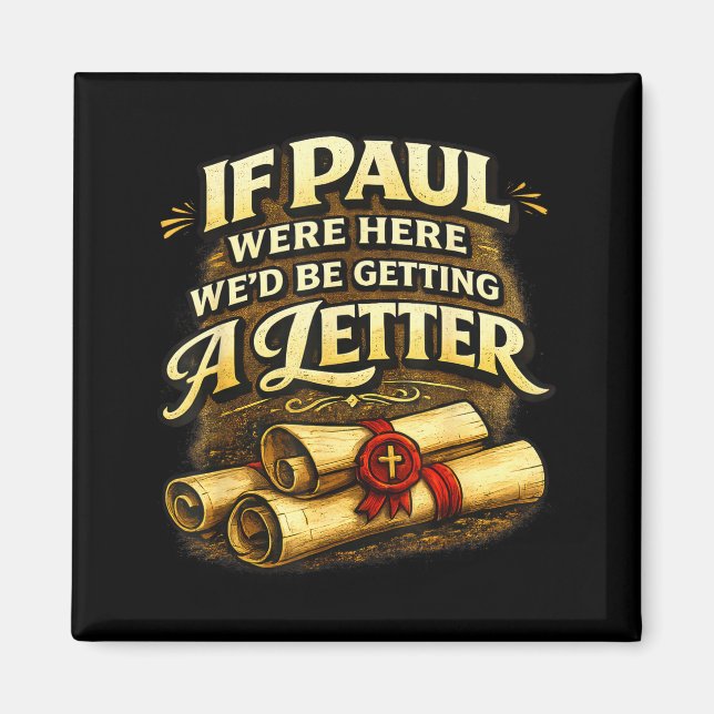 Om Paul här fick ett brev roligt kristen Magnet (Framsidan)