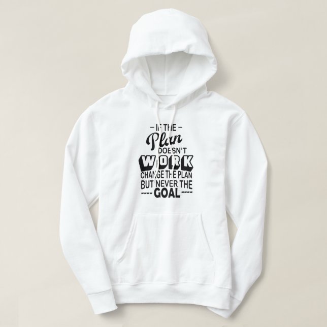 om planen inte fungerar ändrar planen aldrig plane hoodie (Design framsida)