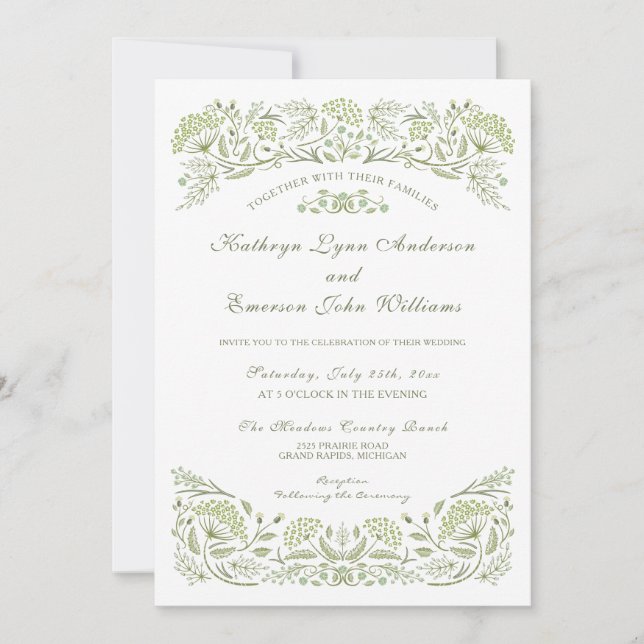 om Prairie Wedding-inbjudan Inbjudningar (Framsida)