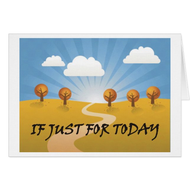 Om precis för i dag hälsningskort (Framsidan Horizontal)