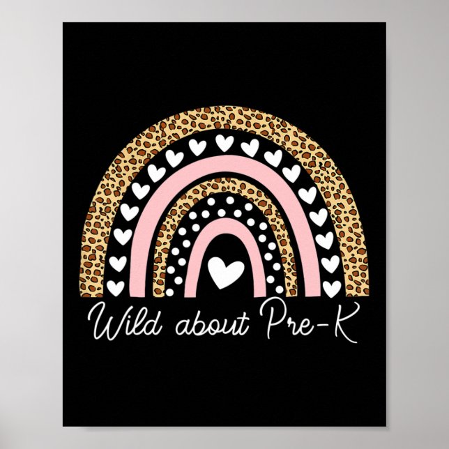 Om prek Leopard Rainbow Teacher Back to school Poster (Framsidan)