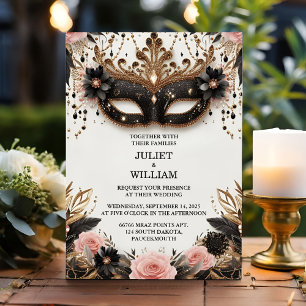 Om presskoden Prom Costume Masqueraden Boll Bröllo Inbjudningar