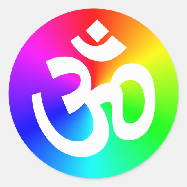 Om Rainbow Runt Klistermärke (Framsida)