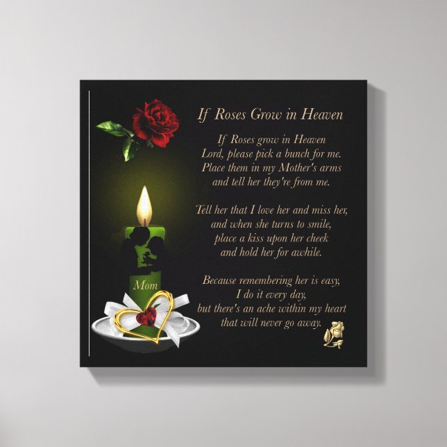 Om Ro växer i himlen 12 x 12 Kanvastryck (Framsida)