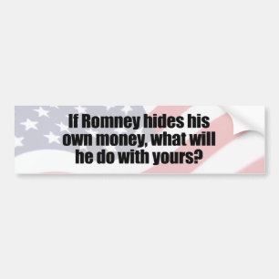 OM ROMNEY DÖLJER SINA EGNA PENGAR.png Bildekal
