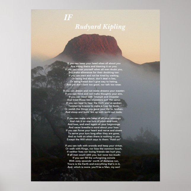Om - Rudyard Kipling Poster (Framsidan)