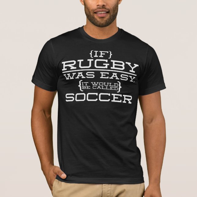 Om Rugby var lätt (mörk) T Shirt (Framsida)