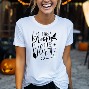 Om rummet passar då, så fluga det roligt Halloween T Shirt