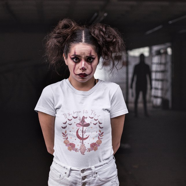 Om rummet passar, flyga det Halloween T Shirt (Halloween Family Matching T-Shirt )