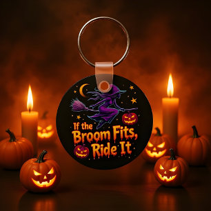 Om rummet passar in är det halloween Witch-design Nyckelring
