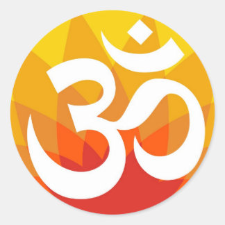 om runt klistermärke