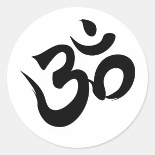 om runt klistermärke