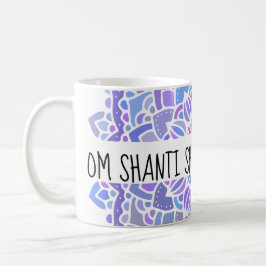 Om Shanti Boho Lila Mandala Kaffemugg