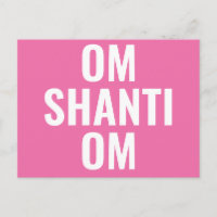 Om Shanti Om Rosa White Sanskrit Mantra