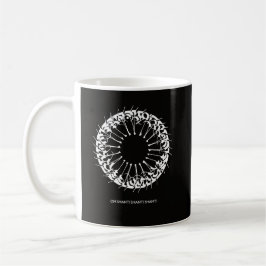 Om Shanti Shanti Shanti Minimalistisk Meditation Kaffemugg
