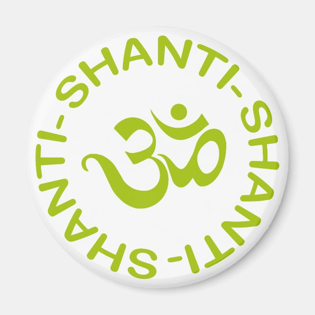 Om Shanti Shanti Shanti Shanti Gift Magnet (Framsidan)