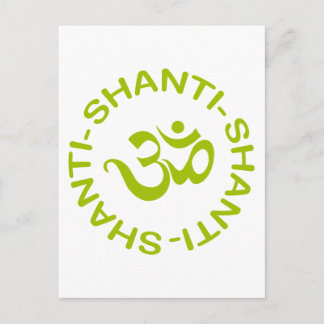 Om Shanti Shanti Shanti Shanti Gift Vykort