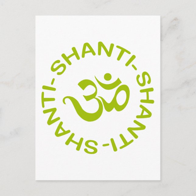 Om Shanti Shanti Shanti Shanti Gift Vykort (Framsida)