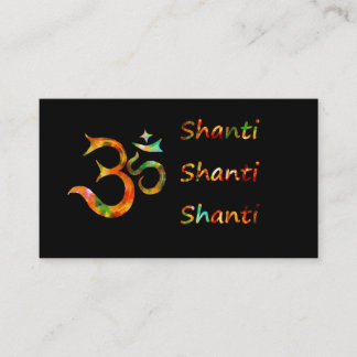 Om Shanti Shanti Shanti Visitkort
