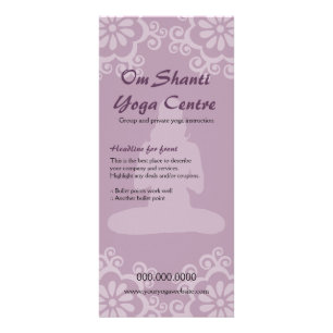 Om Shanti Yoga-rackkort Reklamkort