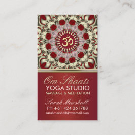 Om Shanti Yoga Studio-Affärskortet Visitkort