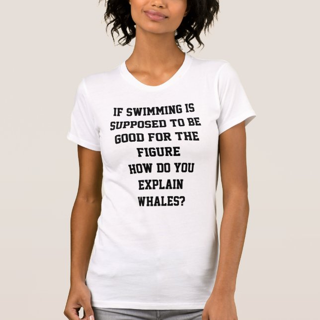 Om simning ska vara bra t-shirt (Framsida)