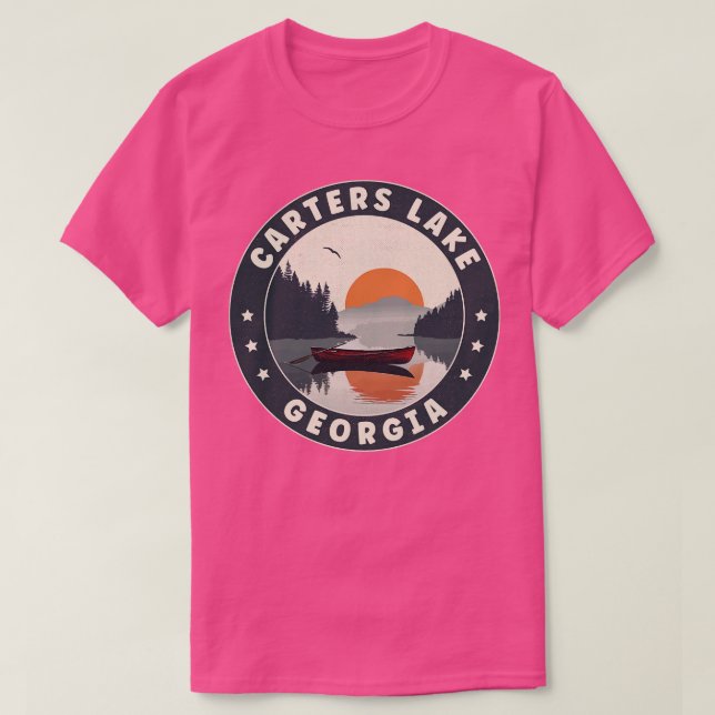 om Sjö Georgia Sunset TShirt T Shirt (Design framsida)