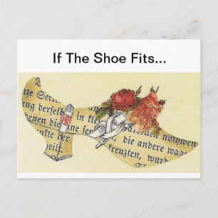 Om skon passar.. Cinderella Slipper Vykort