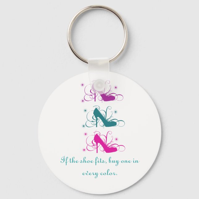 Om skon passar nyckelkedjan nyckelring (Framsida)