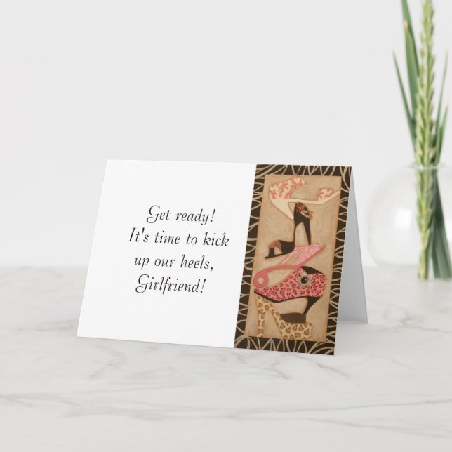 Om skon passar: Roligt Mode-födelsedagskort Kort (Framsida)