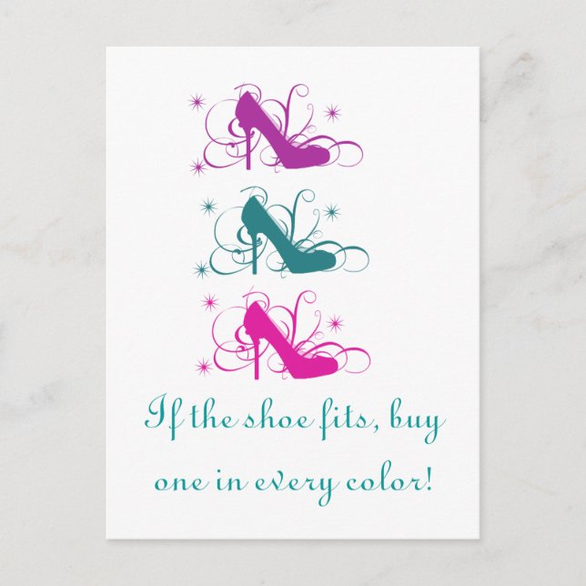 Om skon passar vykortet vykort (Framsida)