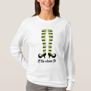 Om skor färdiga roliga Halloween T-shrt Tee