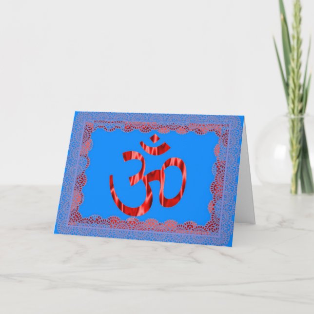 Om slösar det hinduiska hälsningkortet kort (Framsida)
