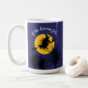 Om sopborsten passar rolig Halloween Kaffemugg