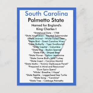 Om South Carolina Vykort